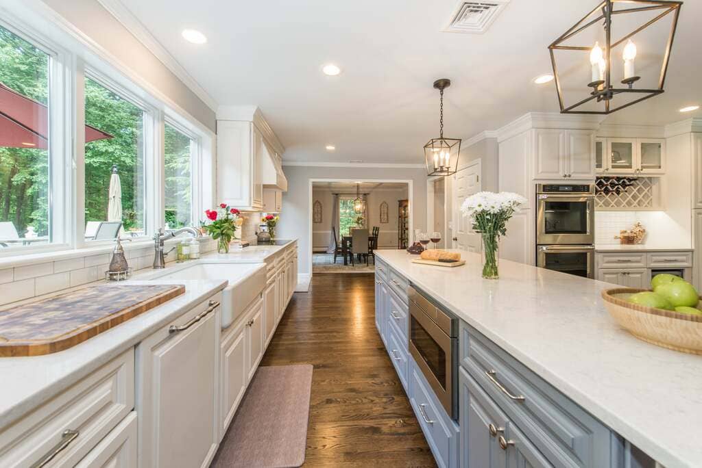 Open Concept White Kitchen in Denville